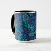 Keller Garten in Blau Tasse (Vorderseite Links)