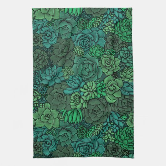 Keller Garten in Grün Geschirrtuch (Vertikal)