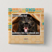 Keller-Katze Button (Vorderseite)