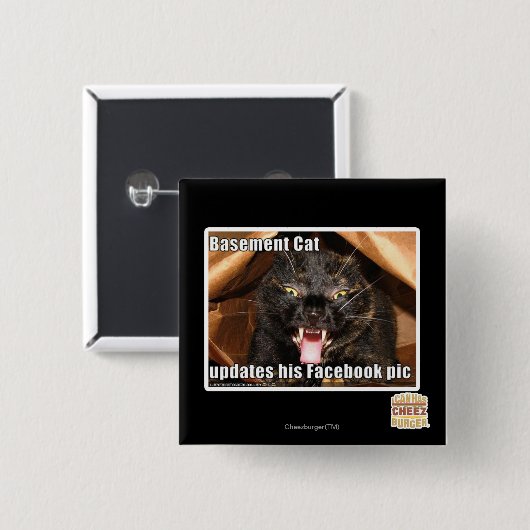 Keller-Katze Button (Vorne & Hinten)