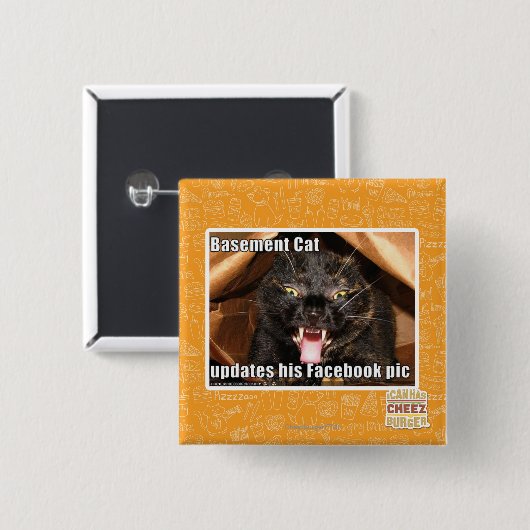 Keller-Katze Button (Vorne & Hinten)