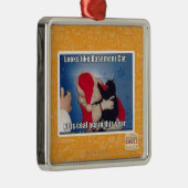 Keller-Katze erhält Kohle Silbernes Ornament (Rechts)