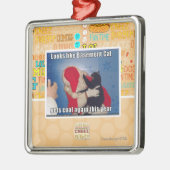 Keller-Katze erhält Kohle Silbernes Ornament (Links)