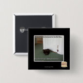 Keller-Katze, etwas verwirrt Button (Vorne & Hinten)