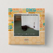 Keller-Katze, etwas verwirrt Button (Vorderseite)