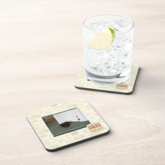 Keller-Katze, etwas verwirrt Getränkeuntersetzer (Rechte Seite)