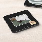 Keller-Katze, etwas verwirrt Getränkeuntersetzer (Linke Seite)