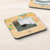 Keller-Katze, etwas verwirrt Getränkeuntersetzer (Linke Seite)