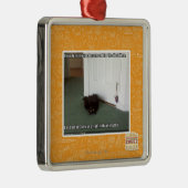 Keller-Katze, etwas verwirrt Ornament Aus Metall (Rechts)