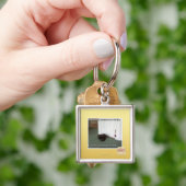 Keller-Katze, etwas verwirrt Schlüsselanhänger (Hand)