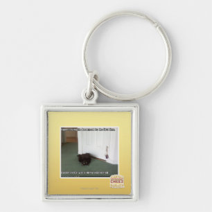 Keller-Katze, etwas verwirrt Schlüsselanhänger