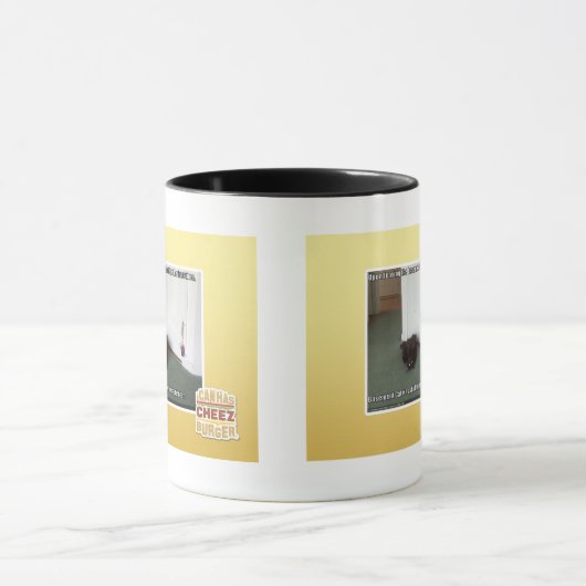 Keller-Katze, etwas verwirrt Tasse (Zentrum)