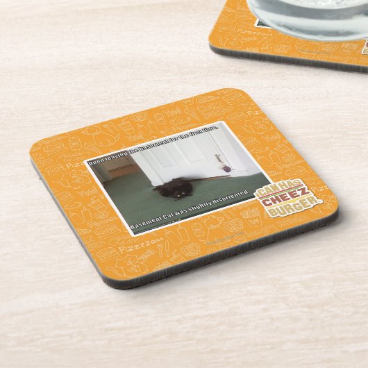 Keller-Katze, etwas verwirrt Untersetzer (Linke Seite)