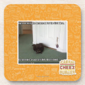 Keller-Katze, etwas verwirrt Untersetzer (Vorderseite)