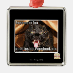 Keller-Katze Ornament Aus Metall