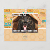 Keller-Katze Postkarte (Vorderseite)