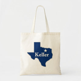 Keller, Texas Lone Star Staat Karte Niedliche Stad Tragetasche