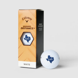 Keller Texas Lone Star Staat Map Proud DFW Texan Golfball