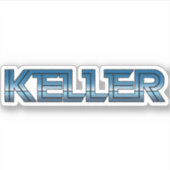 Keller Texas Retro Aufkleber (Vorderseite)