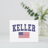 Keller US Flag Postkarte (Stehend Vorderseite)