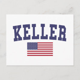 Keller US Flag Postkarte