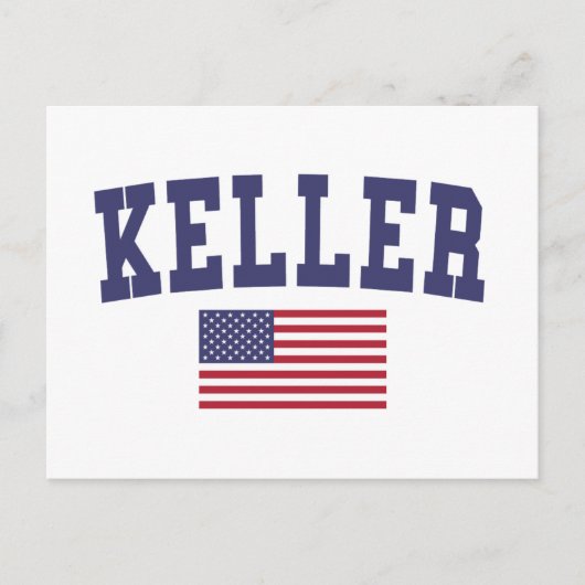 Keller US Flag Postkarte (Vorderseite)