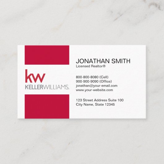 Keller Williams Business Card Visitenkarte (Vorderseite)