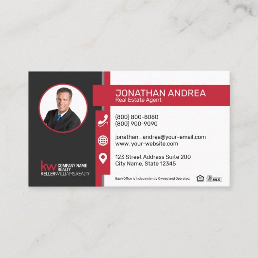 Keller Williams Business Card Visitenkarte (Vorderseite)