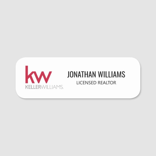 Keller Williams Name Tag Namensschild (Vorderseite)