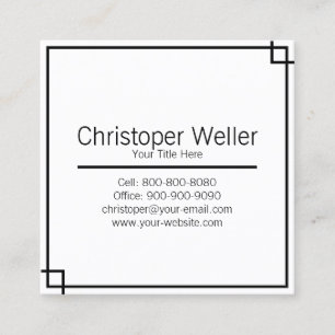 Keller Williams wirkliche Anwesen-Geschäfts-Karte Quadratische Visitenkarte