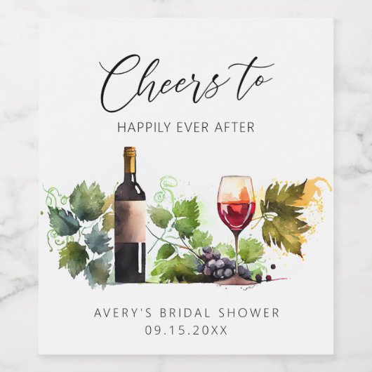 Kellergewebes Brautparty Weinetikett (Einzelnes Label)