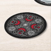 Kellerrotes Rundpapier Untersetzer (Angewinkelt)