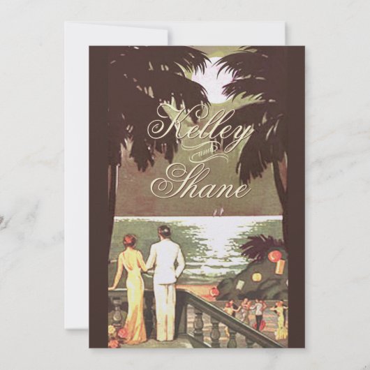 Kelley Champagne Ivory Metallic ICE Einladung (Rückseite)