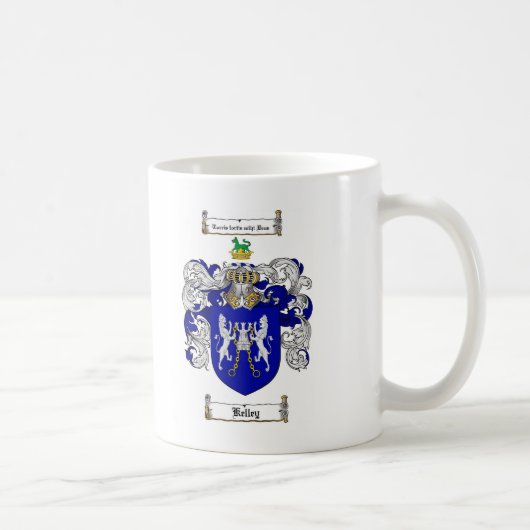 KELLEY FAMILIENWAPPEN - KELLEY WAPPEN KAFFEETASSE (Rechts)