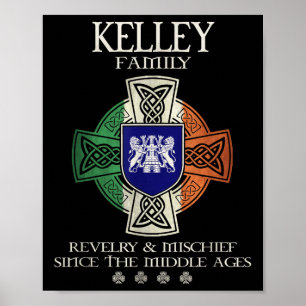 Kelley Family Ireland Kelley Surname Poster