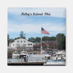 Kelleys Insel Portside Jachthafen-Ohio-Magnet Magnet