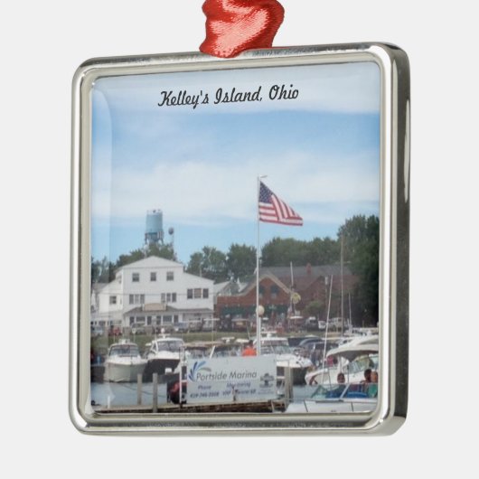 Kelleys Insel Portside Jachthafen-Ohio-Verzierung Ornament Aus Metall (Links)