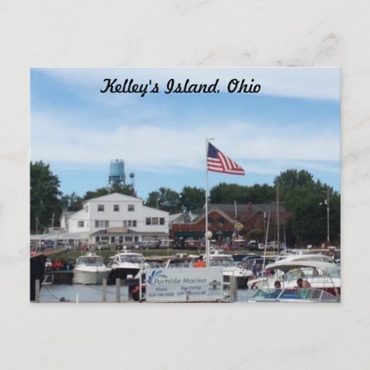 Kelleys Insel Portside Marina Ohio Postcard Postkarte (Vorderseite)