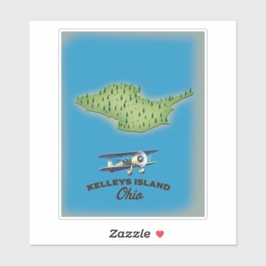 Kelleys Island Ohio Aufkleber (Blatt)