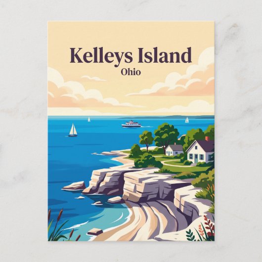 Kelleys Island, Ohio Postkarte (Vorderseite)