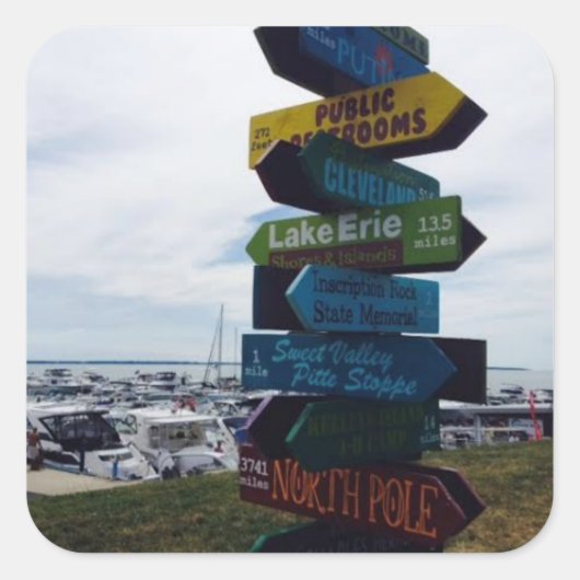 Kelley's Island, Ohio Sign Foto Sticker (Vorderseite)