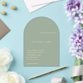 Kellianne Sage Green Modern Wedding Acryleinladungen (Insitu (Hochzeit))