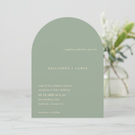 Kellianne Sage Green Modern Wedding Einladung