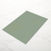 Kellianne Sage Green Modern Wedding Folieneinladung (Gedreht)