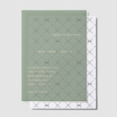 Kellianne Sage Green Modern Wedding Pergament Einladungen (Versetzt (Einladung))