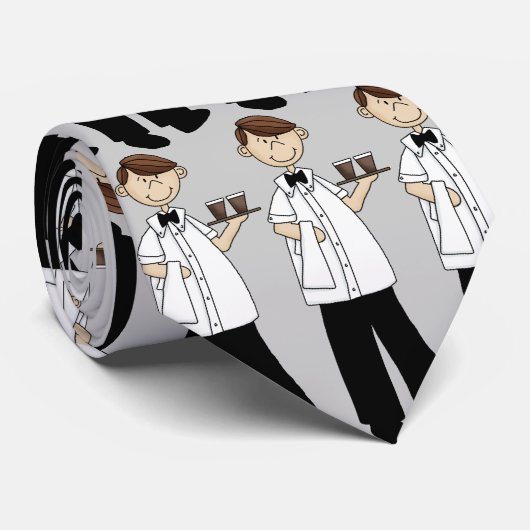 Kellner an der Arbeits-Krawatte Krawatte (Gerollt)