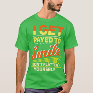 Kellner bezahlen Barkeeper I bis Barista Lächeln F T-Shirt
