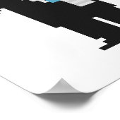 Kellner Cat Pixel Art Poster (Ecke)