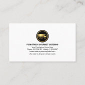 Kellner, der die Silhouette Caterer der Stadt bedi Visitenkarte (Rückseite)