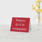 Kellner machen das in Restaurants Karte (Gelbe Blume)